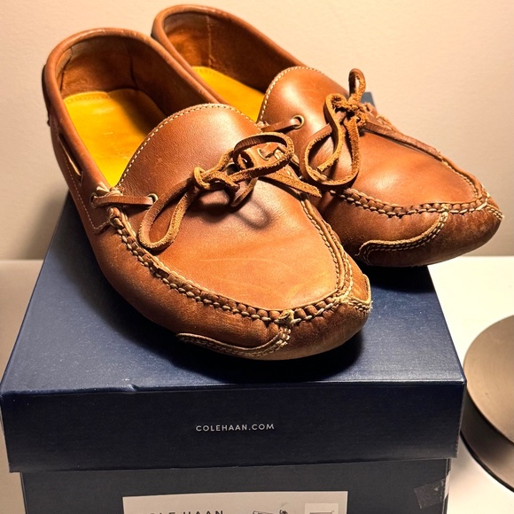 Cole Haan Gunnison Leather Driver Moccasin Shoes Size 10D GUC - Picture 1 of 8